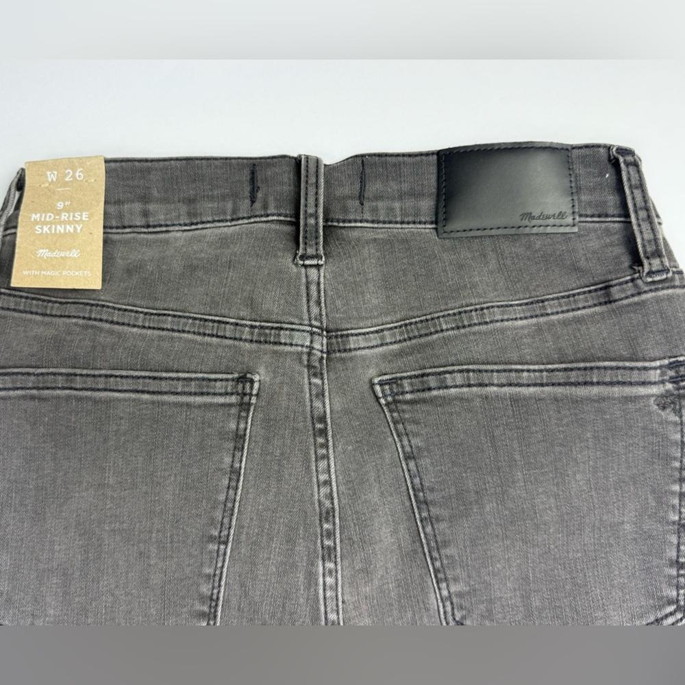 NWT Madewell 9" Mid-Rise Skinny Jeans in Black Sea 26 - Picture 7 of 8